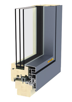 Gaulhofer Fusionline Plane Aluminum Clad Window